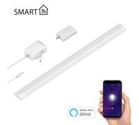 Smart LED under-cabinet SIRIS bianco opaco con alimentatore e controller WLAN
