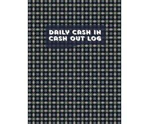 Smart Ledger Daily Cash Tracker: Navy Blue Geometric Edition | 8.25" × 11" Large Format | Daily Cash In & Cash Out Record Book for Business, Shops & Personal Finance