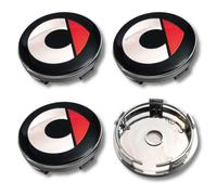 Coperchio Centrale In Lega 3D Mercedes Classe A B C E S Cromato Nero 75Mm x4