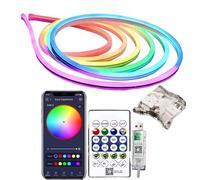 Smart Light Strip - Color Changing Indoor Decor,App Control Neon Lights,for Indoor Room Under Cabinet Kitchen Bedroom Living Room Study Area Holiday Party