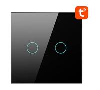 Smart Light Switch WiFi Avatto TS02-EU-B2 2 Way TUYA (black)