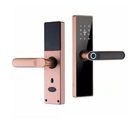 Smart Lock, App Per Porta Con Impronta Digitale Sblocco Remoto Elettronica Senza Chiave Per La Parte Anteriore(Red bronze Bluetooth)