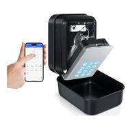 Smart Lock Box Outdoor, Key Box Montaggio a Parete, Bluetooth APP Telecomando e Passcode Unlock, Resistente alle intemperie, Alluminio Grande Capacità per 5 Chiavi, Cassetta di sicurezza per Airbnb