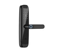 Smart Lock, Compatibile Con APP, Porta Di Casa In Legno Maniglia Per Impronte Digitali(Black)