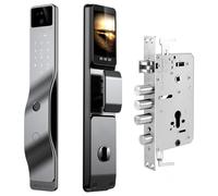 ATLION Smart Lock con Fotocamera Serratura Biometrica con Ingresso Senza Chiave, Serrature Intelligenti per Porta 3D Face Smart Door Lock con Monitor Telecamera di Sicurezza(Lock 30 * 240mm)