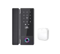 Smart Lock For Porta In Vetro Serratura Biometrica For Impronte Digitali TTlock Tuya Wifi Elettronica Digitale Senza Chiave For Scorrevole Comoda Efficiente(G180TTLOCK with GW,TYPE-B)