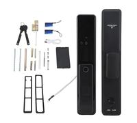 Smart Lock per Porta Casa ABS con Sblocco Impronta, Password, Carta IC e Chiave Meccanica - Sicurezza Avanzata, Alimentazione di Emergenza USB, Compatibile con Porte Sinistre e