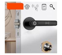 Smart Lock, Porta Con Impronta Digitale Per Camera Da Letto Manopola Maniglia Biometrica Serrature Di Sicurezza Elettriche Senza Chiave Per La Parte Anteriore(Black)
