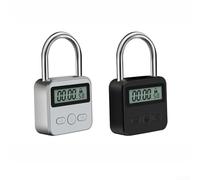 Smart Lock ricaricabile con display LCD e retroilluminazione, funzione timer elettronico consente lo sblocco dopo il tempo impostato fino a 99 ore 59 minuti, resistente metallo e materiali siliconici