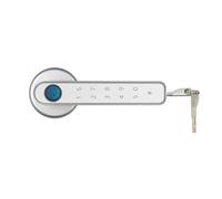 Smart Locks - Serratura per porta anteriore, compatibile con Bluetooth, manopole di ricarica USB, con 2 chiavi, maniglia di sicurezza per camera da letto (argento con Tuya)