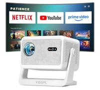 Smart Mini proiettore [Netflix ufficiale & autofocus / correzione trapezoidale 6D ] 27000L WiFi6 proiettore Bluetooth piccolo Full HD 1080P, VISSPL supporta videoproiettore 4K, proiettore cellulare