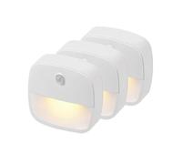 Smart Motion Sensor Stair Lights - 3pcs Battery Operated LED Under Cabinet Lighting for Kitchen, Bedroom, Closet - Warm White Light