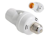 Smart Motion Socket, Light Adapter E27, Infrared Sensor Holder with Screw In Build, Lamp Bulb Base with Durable ABS, Lighting Accessory with Energy Saving Design, Sensor Socket for Indoor Outdoor