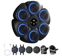 Smart Music Boxing Machine, macchina per punzonatura musicale con luce RGB, macchina da allenamento musicale a parete con guanti, 9 modalità & Attrezzatura da boxe a 18 velocità per la palestra per b