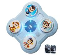 Smart Music Boxing Machine, Punching Target Toy for Kids and Teens, TPR and ABS Construction, Includes Gloves and Wall Mount, Home Workout, Fun and Interactive,10.83x10.83x1.77 Inches