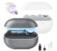 Smart Nail Clipper, Multifunctional Electric 3-In-1 Functional Smarts with Replaceable Grinding Head, Small Brush for Seniors Adults(BLACK+WHITE)