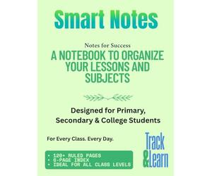 Smart Notes: Daily Student Notebook with 120+ Ruled Pages and 6-Page Index - For Tracking Subjects, Lessons, and Topics in Any Class