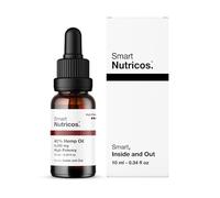 Smart Nutricos - Olio di Semi di Canapa 40% Max + Squalene - 10 ml - Spremuto a Freddo - Non Raffinato - Senza Additivi - Testato in Laboratorio - 100% Vegetale - Certificato Biologico UE