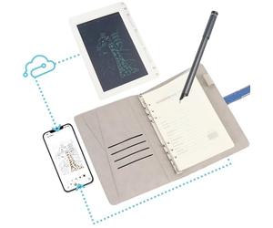 Smart Pen & Notebook Set, Bluetooth Wireless Paper per le Note, Digitalizzazione in Tempo Reale per Archiviazione e Condivisione di Appunti, Blocco Note A5 Ricaricabile, per (BLUE)