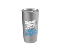 Smart People Know When To Act Stupid Silly Intelligent ||- Bicchiere termico in acciaio inox doppia parete