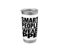 Smart People Wear DPI sul posto di lavoro Sicurezza Cultura Campagna Regalo Bicchiere termico in acciaio inox doppia parete
