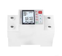 Smart per MCB 63A protezione da sovratensione per Tuya compatibile Smart | Misurazione dell'energia in tempo reale, display LCD per volt/ampere, contatore kWh, cronologia dei dati nell'app