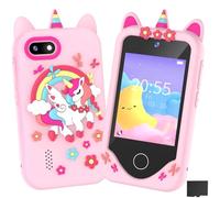 Smart phone per bambini per ragazze, regalo di compleanno per bambini di età 3 4 5 6 anni, giocattolo per bambini con touchscreen da 2,8 pollici, doppia fotocamera, apprendimento, giochi, lettore