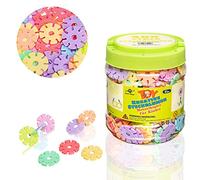 Smart-Planet Set di 400 fiori in una scatola, fiocchi di neve, 3,3 cm, pastello, giocattolo educativo, mattoni a incastro, per bambini dai 3 anni in su