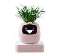 Smart Planter - Espositore facciale interattivo, vaso con espressioni multiple, vaso per piante grasse, contenitore elettronico per accessori | per interni piccoli cactus giardino appassionati di