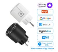 Smart Plug 16A/EU/UK WiFi Smart Socket + Power Monitor Timing FunctionTuya SmartLife APP funziona con Alexia Google Home 33 Alice