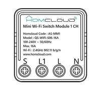 SMART PLUG HOMCLOUD AS-MM1 - WiFi 2.4 GHz, Controllo remoto, Compatibile con Alexa e Google Home