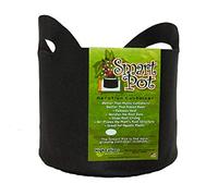 Smart Pots 3-Gallon Smart Pot Soft-Sided Container, Black with Cut Handles