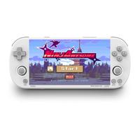 SMART PRO Console di Gioco Portatile Retrò, Schermo IPS da 4,96 Pollici con Sistema Open Source Linux, Oltre 14300 Giochi(White)