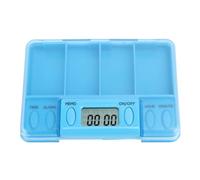 Smart Reminder Box Organizzatore di farmaci elettronici portatili Organizzatore Intelligent Digital Dispenser Case con compartimenti multipli per il materiale ABS per viaggi (Blu)