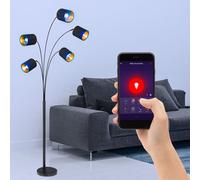 Smart RGB LED Lampada a Stelo Dimmerabile Google Alexa Tessuto Terra Regolabile [EEK: G]