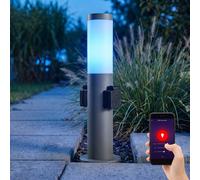 Smart RGB LED Supporto Lampada Esterno Giardino Alexa Piedistallo Prese Google