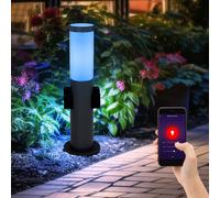 Smart RGB LED Supporto Lampada Esterno Giardino Alexa Piedistallo Prese Google [EEK: G]