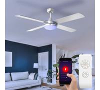 Smart RGB LED Ventilatore Da Soffitto Lampada Alexa Google App TELECOMANDO