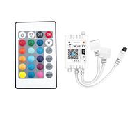 Smart RGB WiFi Controller DC12-24V per LED RGB Strip compatibile con Alexa, Google Home e Siri, controllo app, sveglia, telecomando, 20 modalità dinamiche (doppia uscita)