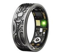 Smart Ring Android iOS Smartringe für Herren Damen Schwarz Smartring Fitness Ring Tracker Schlaftracker Pulsmesser Pedometro Fitnessring Herzquenz Fitness Tracker