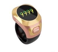 Smart Ring Counter con schermo a colori, ricaricabile Glow-in-the-Dark Tally Ring per preghiera adorazione (rosa)