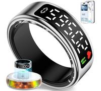 Smart Ring per Uomo Donna, 2026 Anello Smart con Schermo LED, IP68 Impermeabile, Anello Intelligente per Fitness con Frequenza Cardiaca/HRV/SpO2/Sonno, Compatibile con iOS/Android