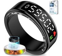 Smart Ring per Uomo Donna, 2026 Anello Smart con Schermo LED, IP68 Impermeabile, Anello Intelligente per Fitness con Frequenza Cardiaca/HRV/SpO2/Sonno, Compatibile con iOS/Android
