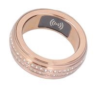 Smart Ring Step Tracker Indossabile Rilevamento Automatico Intelligente Multifunzionale Salute Sport (Oro [diametro interno 0,8 pollici])