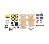 Smart Robot Car Chassis Kit, 4WD DIY Robot Smart Car Platform with Tracking Motor, Ultrasonic Sensor and Obstacle Avoidance Module for R3 Projects, Includes L298N Driver, S