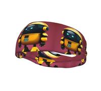 Smart Robot - Fascia per il sudore sportiva alla moda, traspirante, ad asciugatura rapida ed elastica, unisex per esercizi