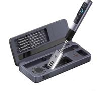 Smart Saldatore Kit CNC Lega di Alluminio + Silicone HS-02 Mobile Workbench Storage Box, con Tipo-C Ricarica, Controllo della Temperatura, Schermo a Colori IPS ad Alta Definizione (HS-02A)