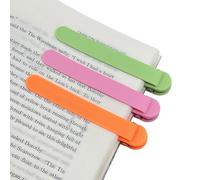 Smart - Segnalibri in silicone, 3 pezzi, per segnare automaticamente le pagine per lettori (verde/rosa/arancione)