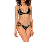 Smart & Sexy Bikini da Donna con Lacci, Moderno Mimetico, S