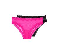 Smart & Sexy Donne Lace Trim Cheeky Panty Confezione da 2 - Multicolore - Medium